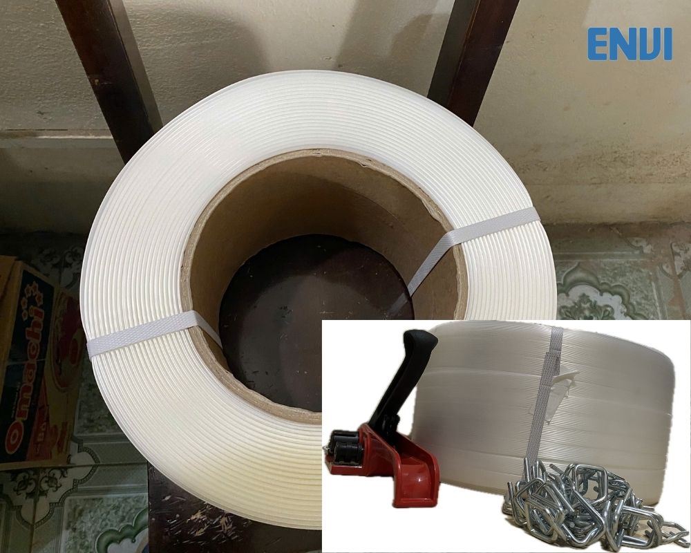 Bộ Dây đai composite, kìm siết đai và Khóa đai composite 16mm